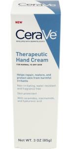 CeraVe Therapeutic Hand Cream For Normal to Dry Skin 3 Ounce (Pack Of 6)