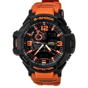 Đồng hồ G-Shock Unisex G-Aviation Twin Sensor GA1000 Black/Orange