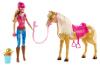 Barbie Feed & Cuddle Tawny Horse and Doll Playset