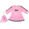 18 Inch Doll Clothes Fits American Girl Dolls - Doll Cheerleader Outfit Set Includes Pom Poms Doll Accessories & Pink Cheerleader Doll Dress