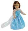 Elsa Princess Doll Clothes for American Girl Dolls: Stunning Snowflake Sparkle Dress By Dress Along Dolly
