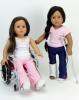 Doll Wheelchair Set for 18" Dolls Like American Girl Dolls, Doll Chair Set includes Doll Wheelchair, Doll Crutches & Bandage, 18" Doll Furniture