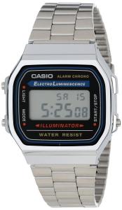 Đồng hồ Casio Men's A168W-1 Electro Luminescence Digital Bracelet Watch