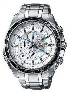 Đồng hồ Casio Stainless Steel Edifice White Dial Alarm Chronograph Tachymeter