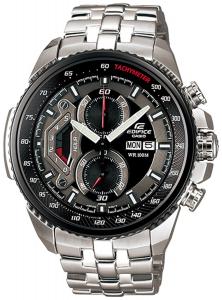 Đồng hồ Casio Men's EF558D-1AV Silver Stainless-Steel Quartz Watch with Black Dial