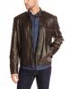 Marc New York by Andrew Marc Men's Felton Distressed Faux Leather Moto Jacket