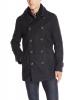 Marc New York by Andrew Marc Men's Kerr Wool Pea Coat with Micro Suede Bib
