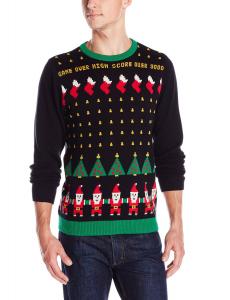 Alex Stevens Men's Santa Invaders Ugly Christmas Sweater