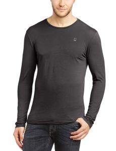 G-Star Raw Men's Mill Crew Neck Long Sleeve Tee In Light Compact Jersey