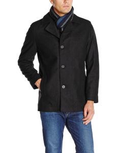 Perry Ellis Men's Scarf Coat