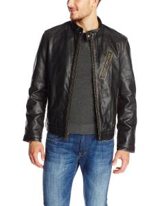 Marc New York by Andrew Marc Men's Radford Distressed Retro Cow Leather Jacket