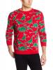 Alex Stevens Men's Dinosaur Chaos Ugly Christmas Sweater