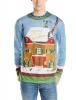 Faux Real Men's Elves Gone Wild Ugly Christmas Sweater Printed Tee