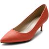 Ollio Women's Shoe D'Orsay Pointed Toe Simple Mid Heel Pump