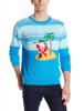 Alex Stevens Men's Tropical Pirate Ugly Christmas Sweater, Blue Combo, XX-Large