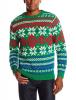 Alex Stevens Men's Bright and Bold Fairisle Ugly Christmas Sweater, Green Combo, Small