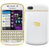 BLACKBERRY Q10 RFN81UW 16GB WHITE/GOLD SPECIAL EDITION QWERTY FACTORY UNLOCKED 4G LTE CELL PHONE
