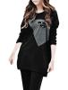 Allegra K Ladies Long Sleeve T Shirts Patchwork Tops Loose Long T Shirts