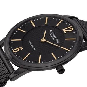 Đồng hồ Stuhrling Original Men’s 122.33551 Classic Ascot Somerset Elite Swiss Quartz Ultra Slim Black Mesh Bracelet Watch