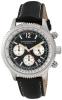 Stuhrling Original Men's 669.01 Monaco Quartz Chronograph Black Dial Leather Watch