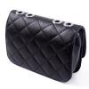 HDE Quilted Crossbody Handbag with Metal Chain Strap