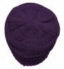 Thick Slouchy Knit Oversized Beanie Cap Hat - Purple
