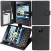 BlackBerry Passport Case, Abacus24-7 BlackBerry Passport Wallet Case [Book Fold] Leather Cover [Flip Cover] with Foldable Stand, Pockets for ID, Credit Cards - Black Flip Case for BlackBerry Passport