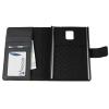 BlackBerry Passport Case, Abacus24-7 BlackBerry Passport Wallet Case [Book Fold] Leather Cover [Flip Cover] with Foldable Stand, Pockets for ID, Credit Cards - Black Flip Case for BlackBerry Passport
