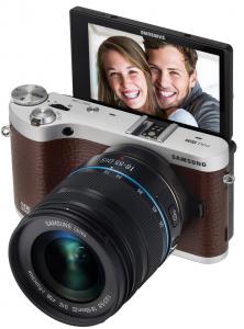Samsung NX300M 20.3MP CMOS Smart WiFi & NFC Compact Interchangeable Lens Digital Camera with 18-55mm Lens and 3.3" AMOLED Touch Screen (Brown)
