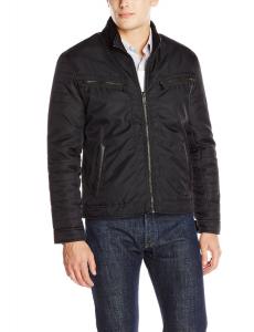Marc New York by Andrew Marc Men's Oliver Oxford Twill Moto Jacket