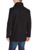 Kenneth Cole New York Men's Wool-Blend Coat with Front-Zip Bib