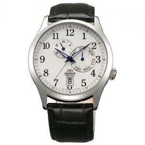Orient ET0K003W Men's Cosmos White Dial Black Leather Strap Automatic Watch