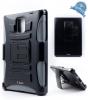 BlackBerry Passport Case - NageBee - Hybrid Armor Stand Case With Holster and Locking Belt Clip for BlackBerry Passport (Holster Stand Grey)