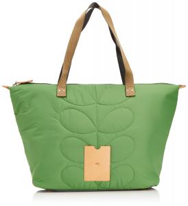 Orla Kiely Stem Quilted Nylon Zip Shopper Shoulder Bag