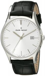 Claude Bernard Men's 53003 3 AIN Classic Gents Analog Display Swiss Quartz Black Watch