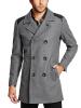 GUESS Men's Double-Breasted Wool-Blend Peacoat