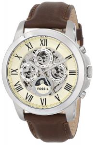 Fossil Men's ME3027 Grant Automatic Self-Wind Leather Watch - Brown