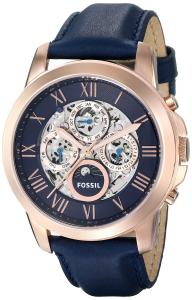 Fossil Men's ME3029 Grant Automatic Leather Watch - Blue