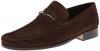 Bruno Magli Men's Pittore Suede Loafer with Bit and Cross-Stich Vamp