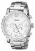 Fossil Men's JR1444 Nate Chronograph Stainless Steel Watch - Silver-Tone