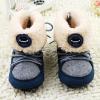 Weixinbuy Baby Boy Lace Up Stripe Soft Bottom Winter Snow Boots