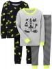 Bộ quần áo bé trai Carter's Baby Boys' 4 Piece Print PJ Set (Baby) - Space