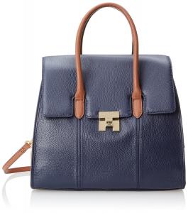Túi xách Tommy Hilfiger Turnlock Pebble Leather Colorblock Convertible Top Handle Shoulder Bag