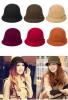 Mũ FUNOC Fashion New Women Vintage Wool Round Cloche Cap