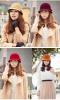 Mũ FUNOC Fashion New Women Vintage Wool Round Cloche Cap