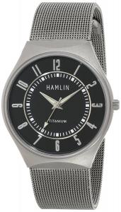 Đồng hồ Hamlin Men's HAMM0314:002/04E92GT Titanium Case Black Dial Stainless Steel Mesh Band Watch
