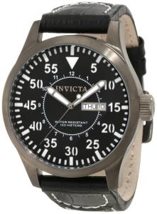 Đồng hồ Invicta Men's 11200 Specialty Black Dial Black Leather Watch