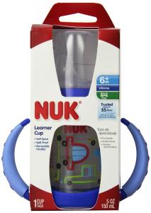 Bình sữa NUK Learner Cup Silicone Bundle Pack, Boy, 5 Ounce, 2 Count