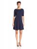 Váy Julian Taylor Women's Petite Textured Knit Fit and Flare Dress
