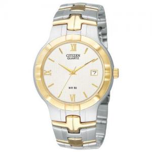 Đồng hồ Citizen Quartz Date Two Tone White Dial Men's Watch - BK2324-51A